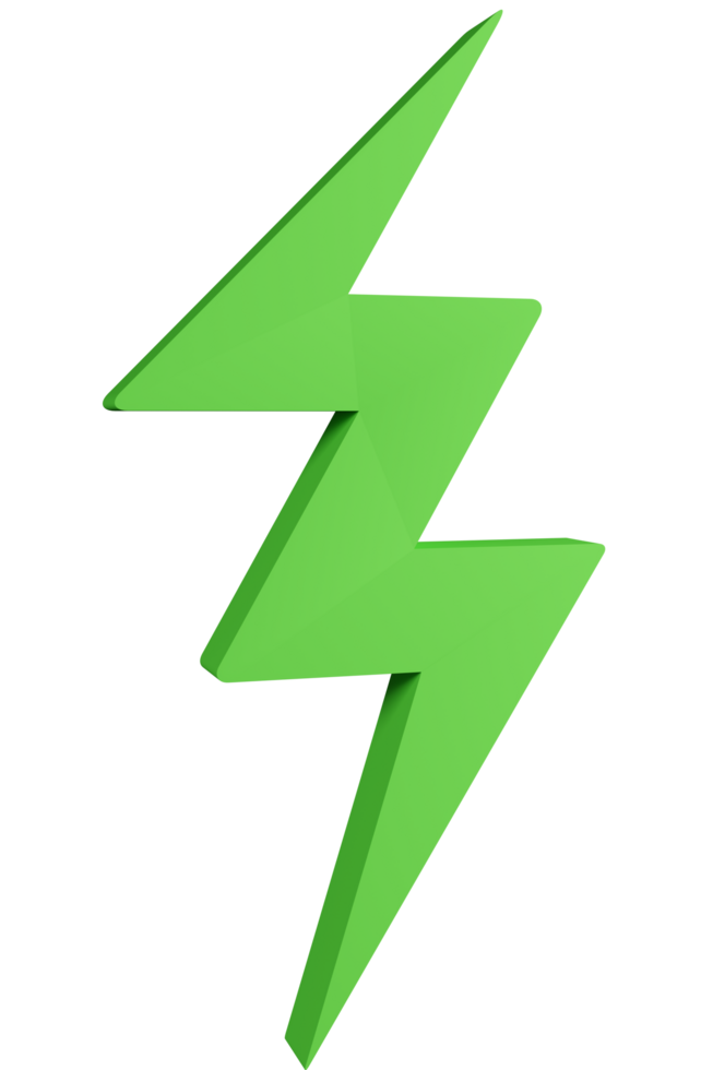 3d Lightning bolt png