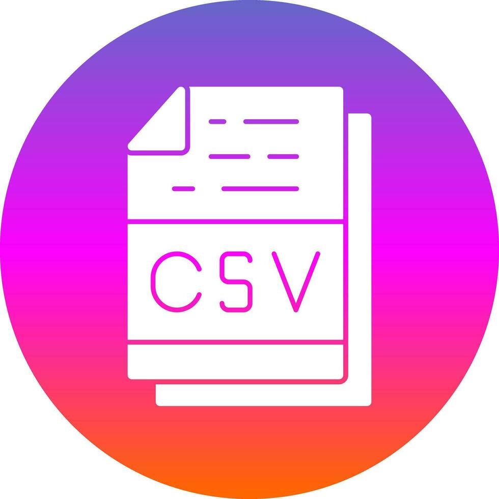 Csv File Format Vector Icon Design
