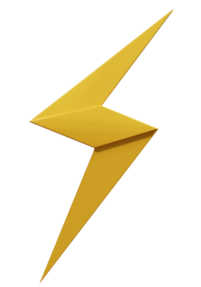 3d Lightning bolt png