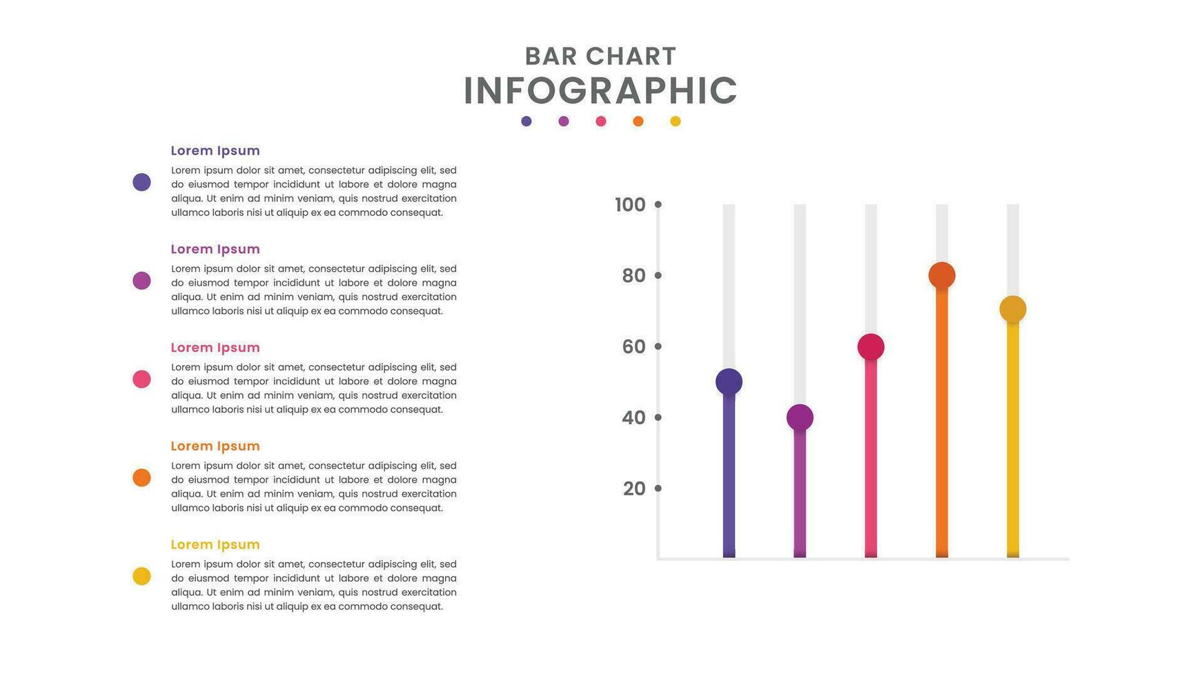 Chart Infographic Template Design vector