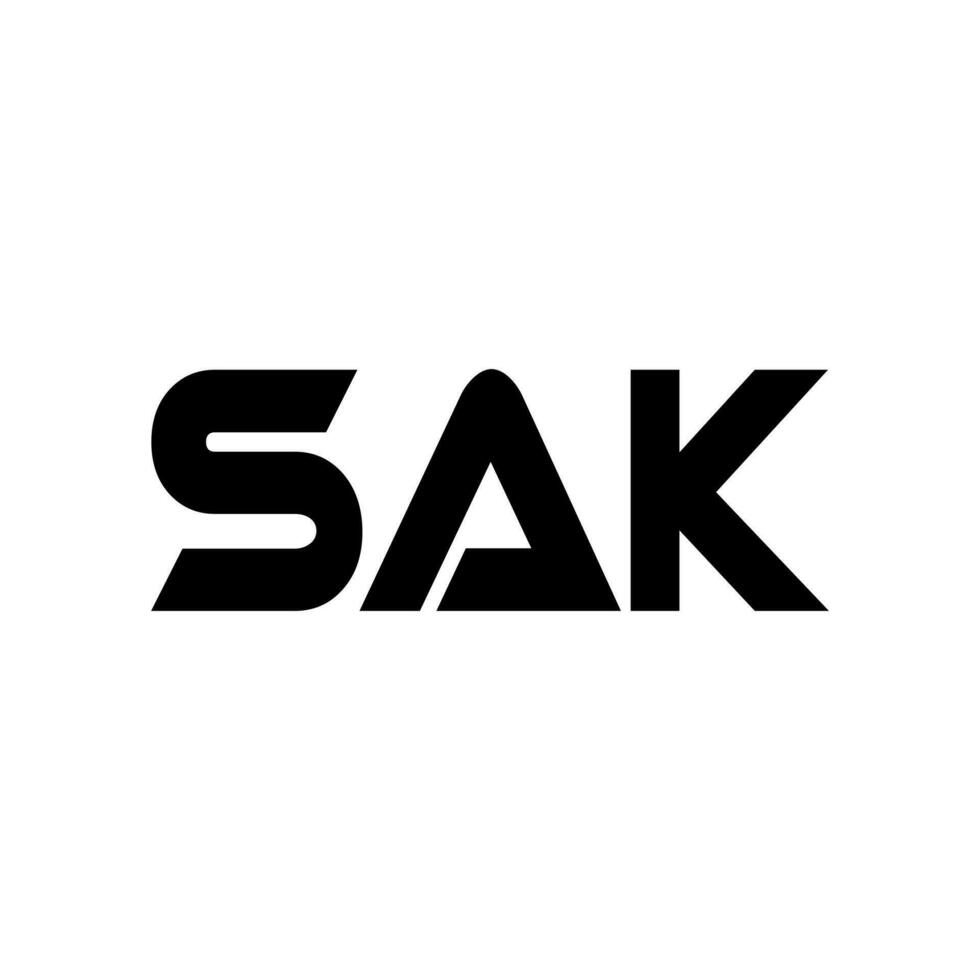 SAK Logo Design, Inspiration for a Unique Identity. Modern Elegance and Creative Design. Watermark Your Success with the Striking this Logo. vector