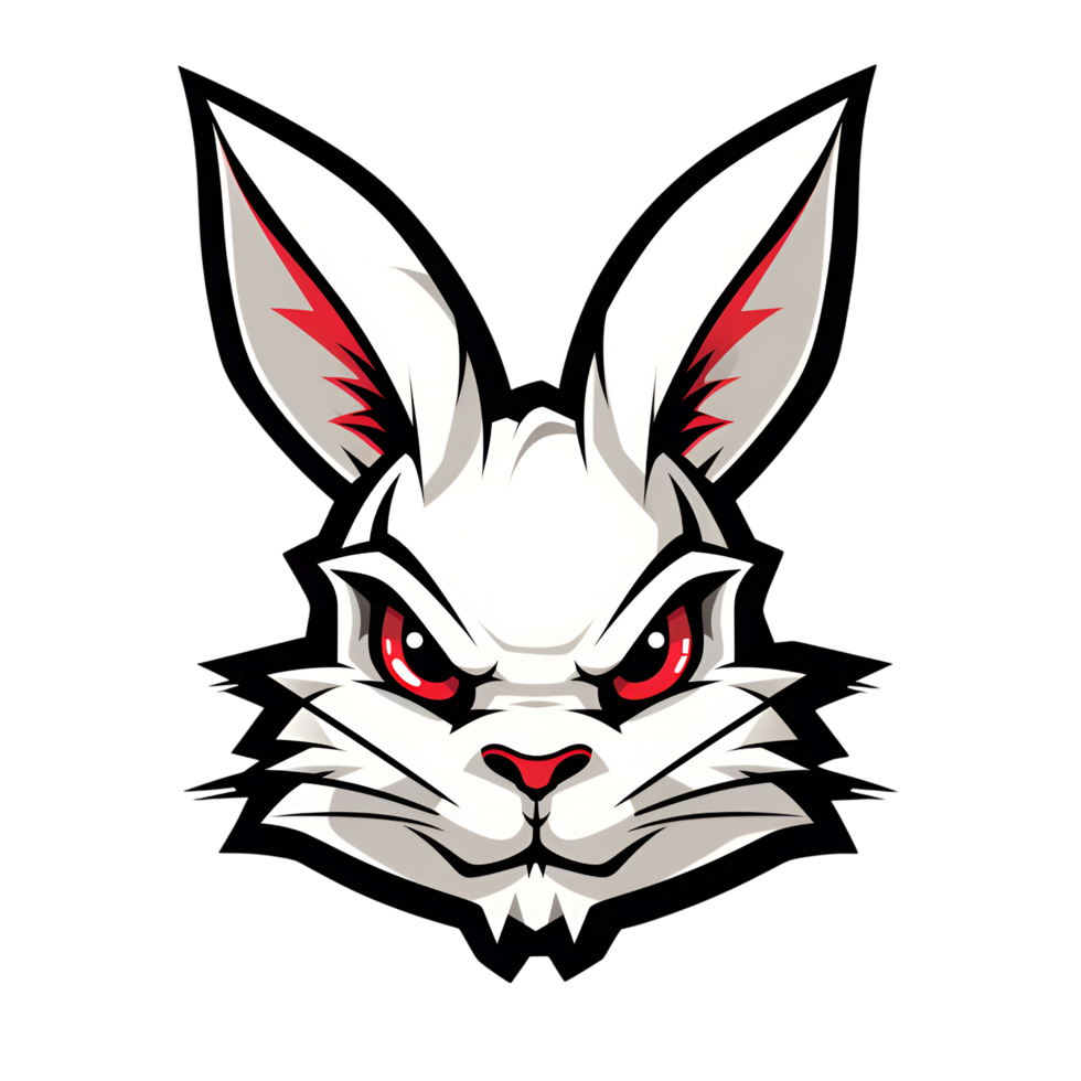AI Generative Cute Cartoon Style Rabbit Bunny No Background Image Applicable to any Context Perfect for Print on demand Merchandise png