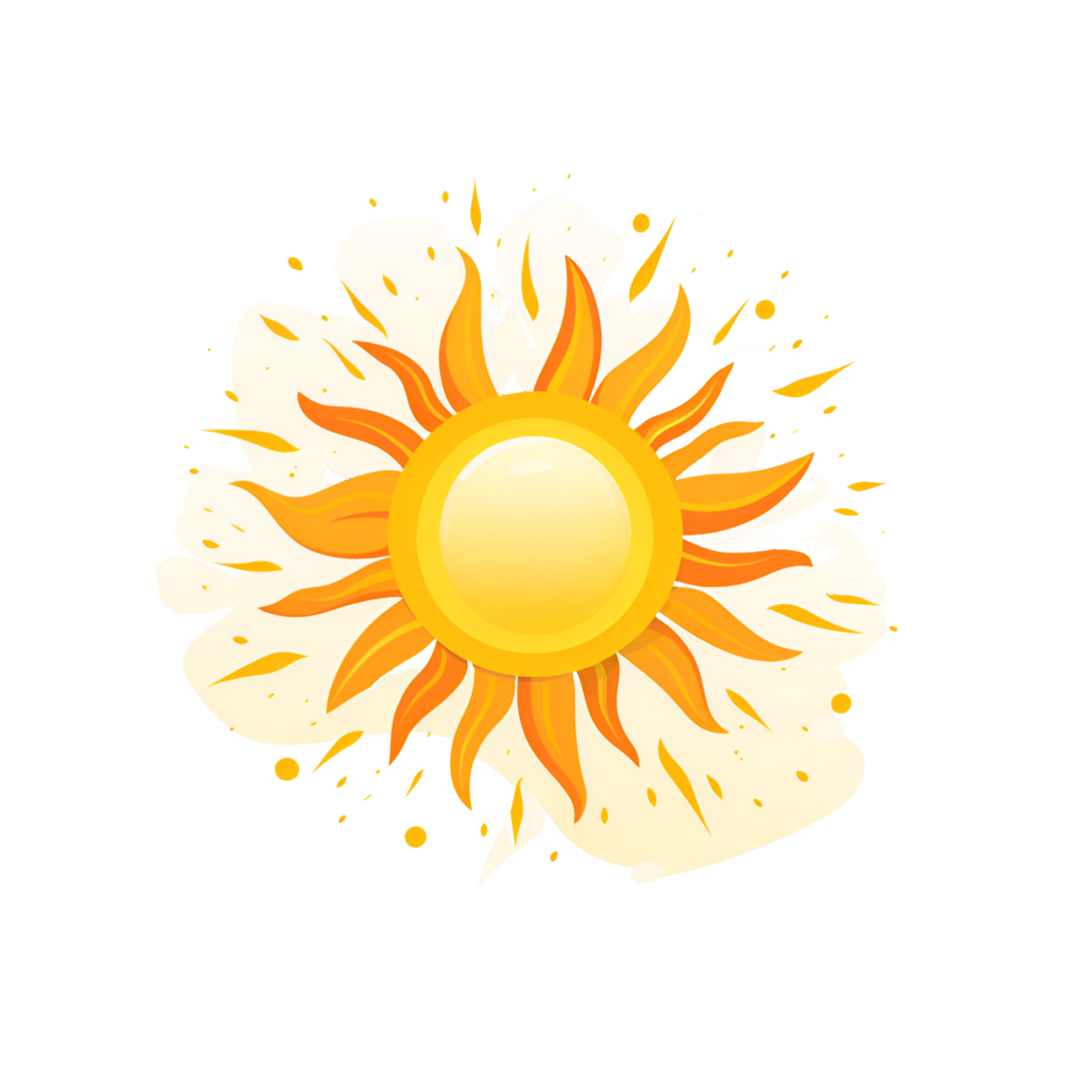 AI Generative The Sun The Sun God Cartoon Style No Background Applicable to any context Perfect for print on demand merchandise png