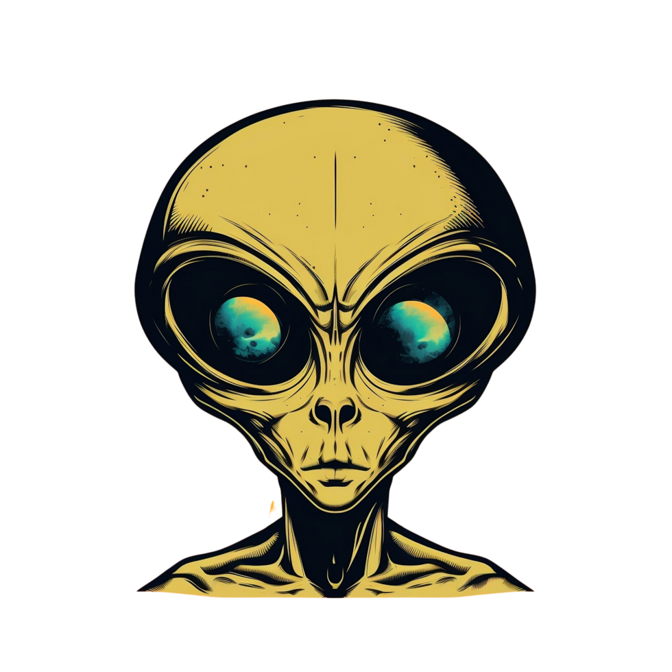 ai génératif dessin animé style extraterrestre non Contexte image en vigueur à tout le contexte parfait pour impression sur demande marchandise png