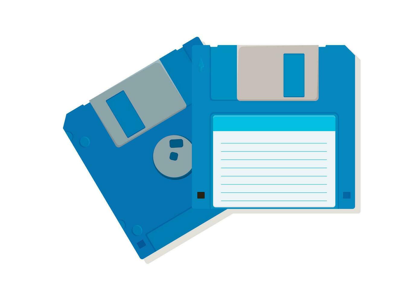 PC Floppy Disk Vector Flat Design Isolated on White Background