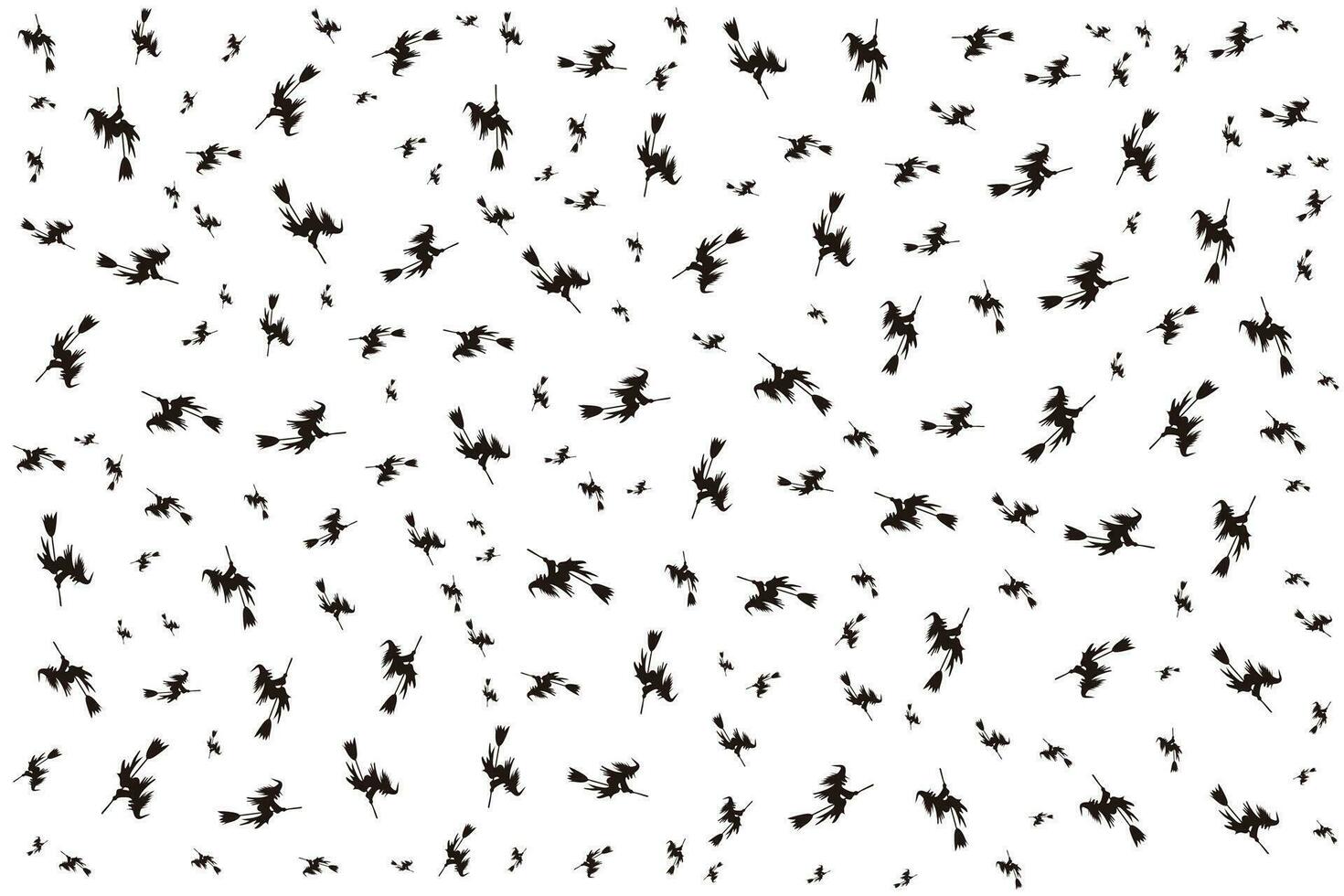 Hand drawn flat Halloween pattern design vector