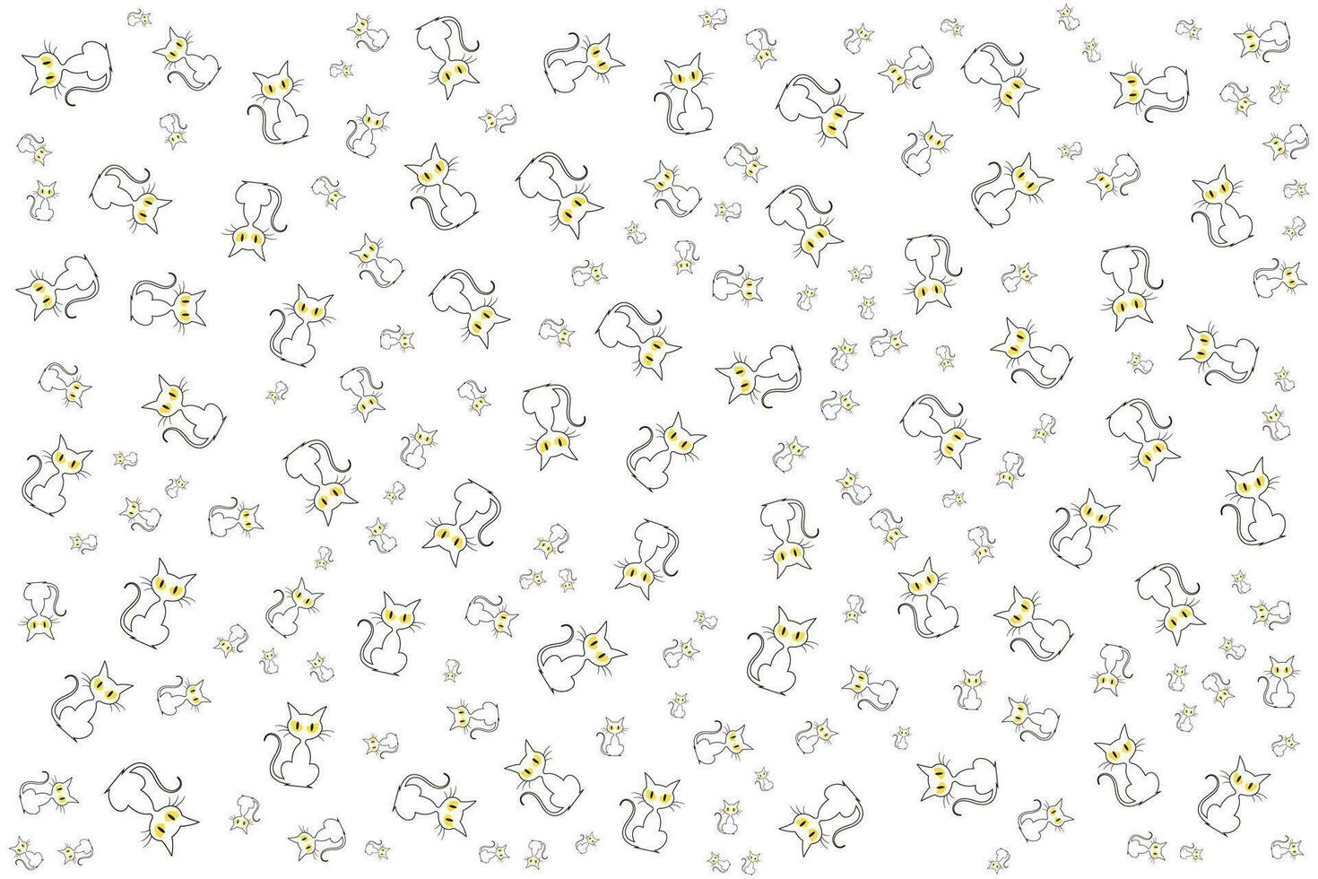 Hand drawn flat Halloween pattern design vector