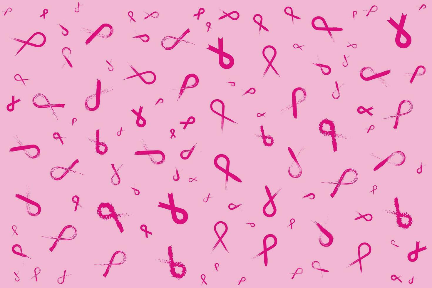 pink ribbon pattern cancer medical background vector