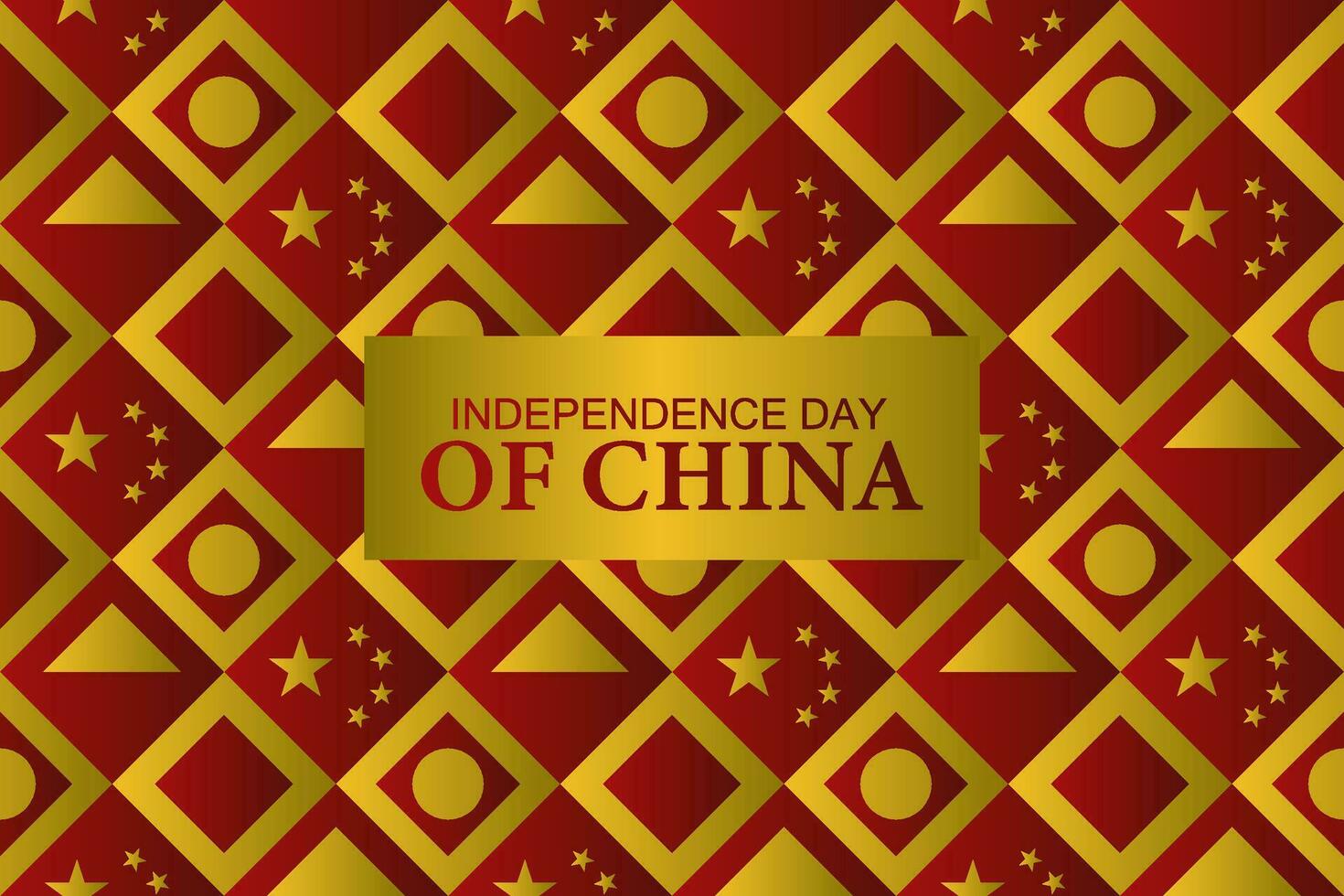 China happy national day greeting card, banner, vector illustration. Chinese holiday 1st of October seamless pattern design background