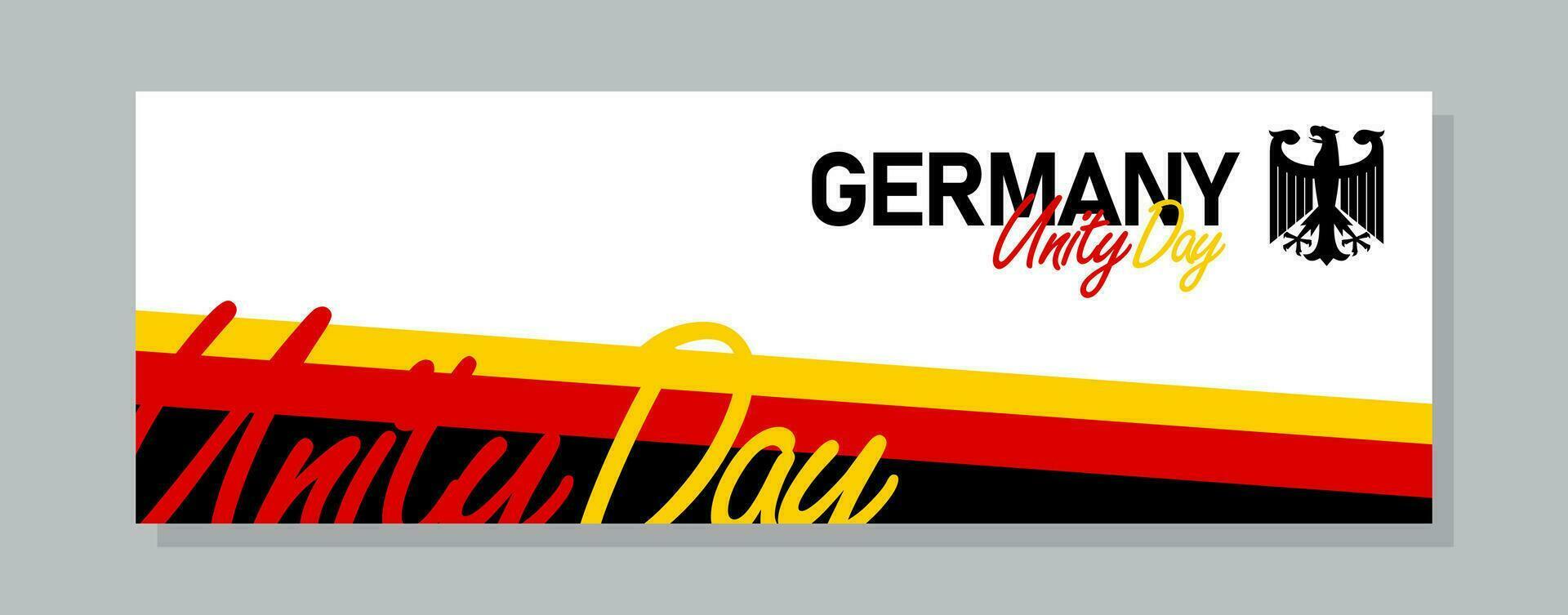 Happy german unity day of Germany. banner background. Classic national country flag with Abstract geometric flag. vector