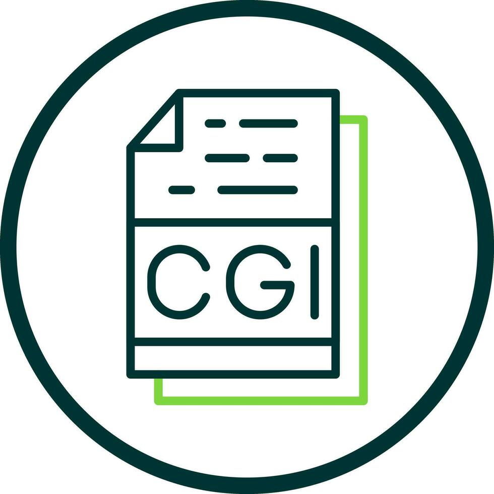 Cgi File Format Vector Icon Design