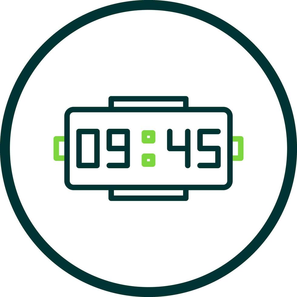 Digital clock Vector Icon Design