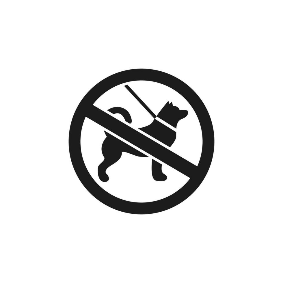 it is prohibited to bring pet animals vector