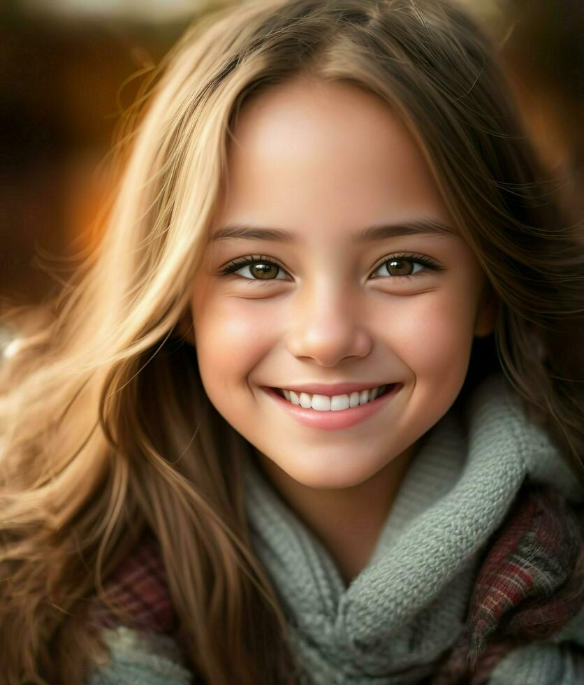 AI Generated. AI Generative - Radiant Connection - Intimate Close-Up Portrait of a Captivating Smile photo