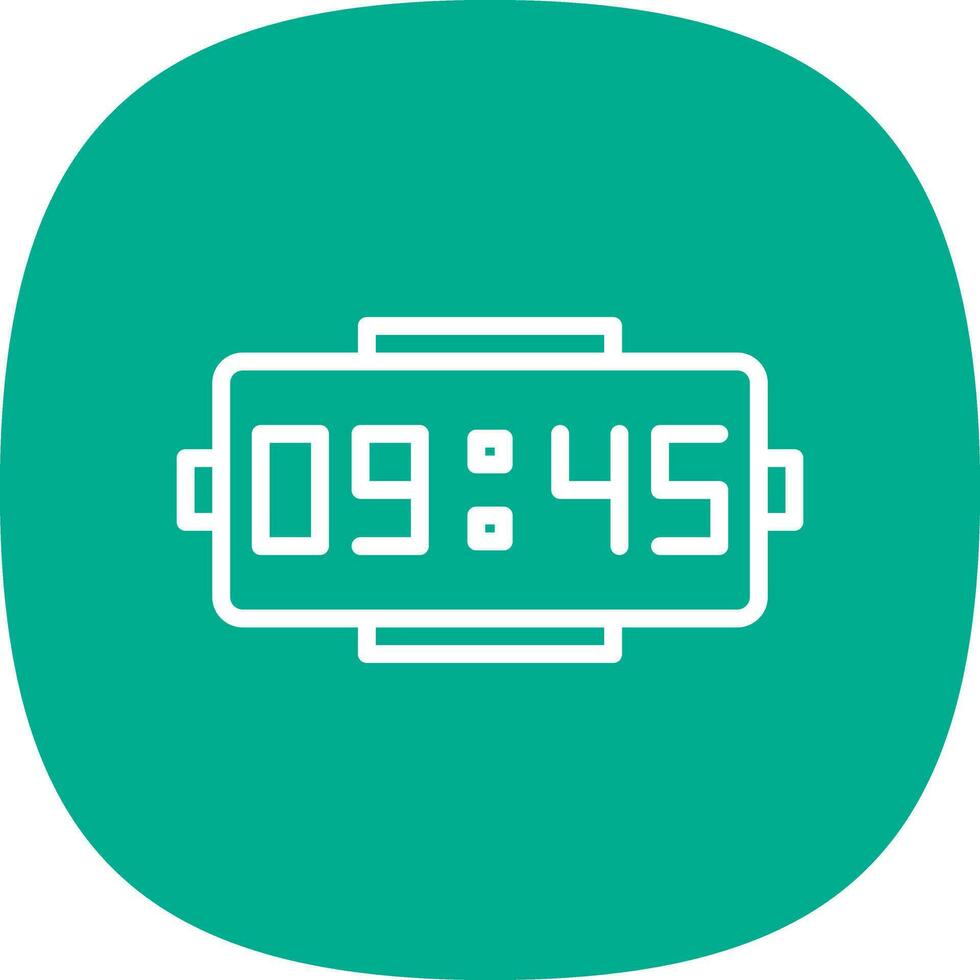 Digital clock Vector Icon Design