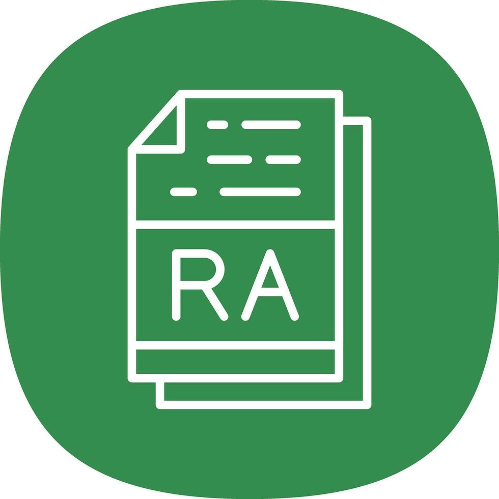 RA File Format Vector Icon Design