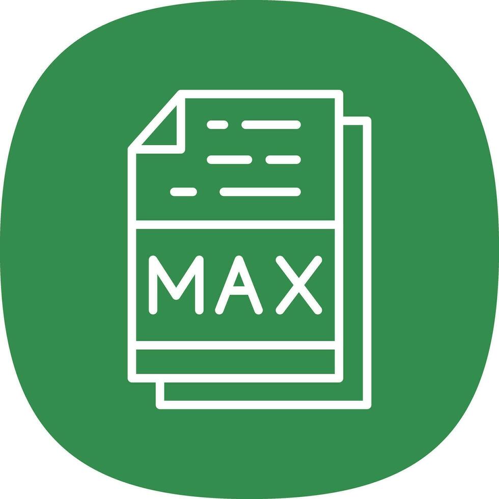 Max File Format Vector Icon Design