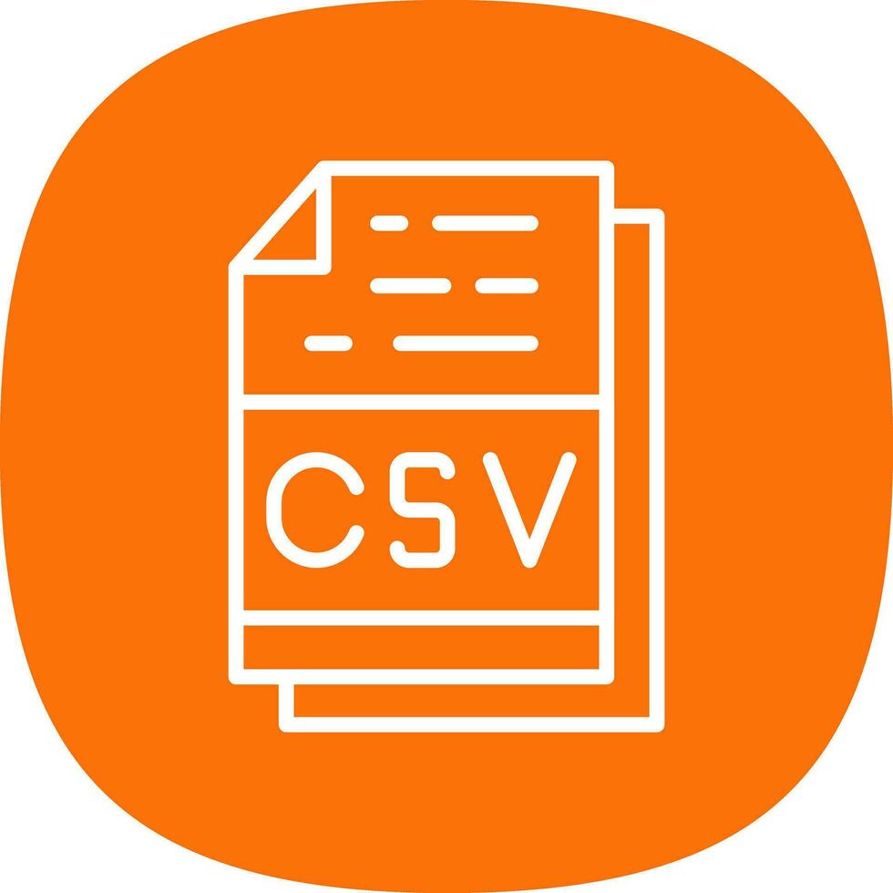 Csv File Format Vector Icon Design