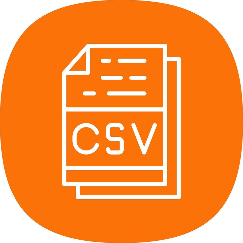 csv archivo formato vector icono diseño