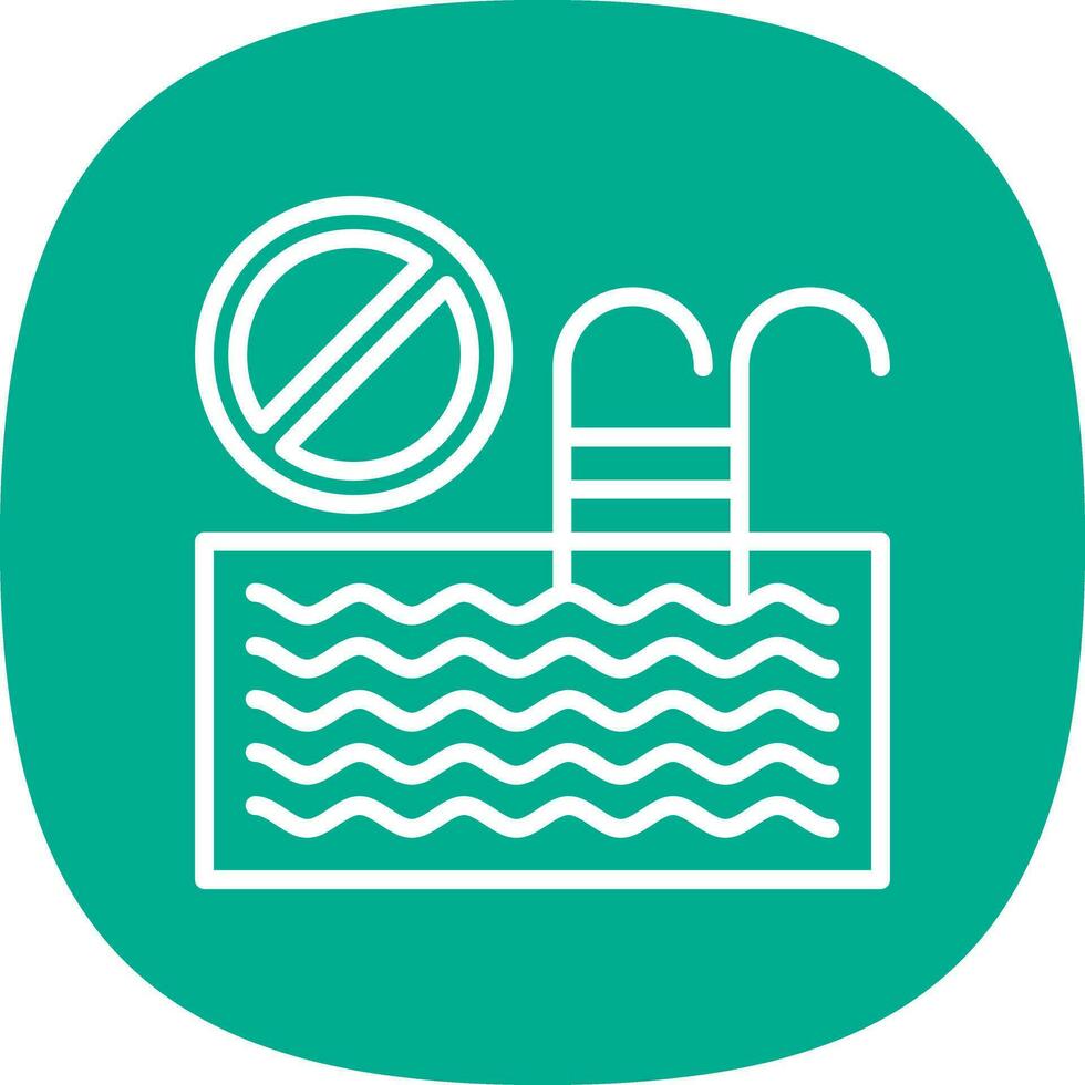 Swimming pool Ban Vector Icon Design