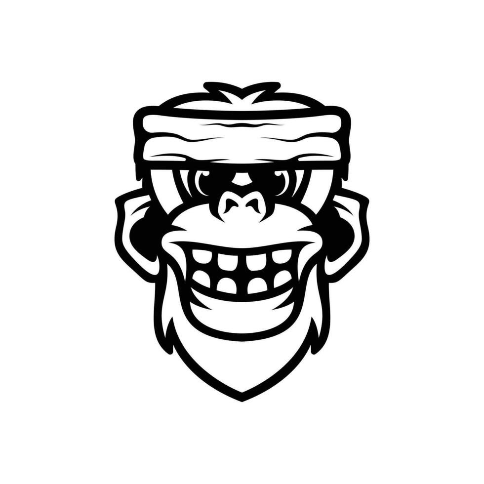 Yeti Headband Outline vector
