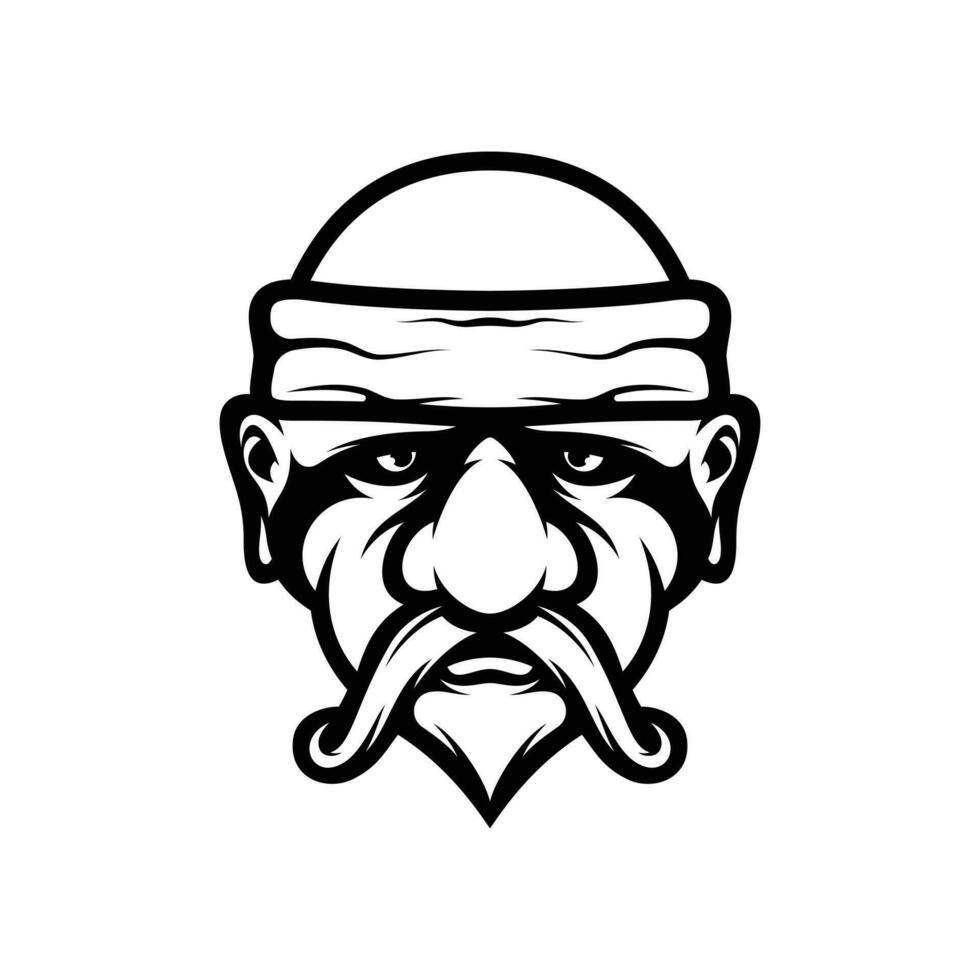 Old Man Headband Outline vector