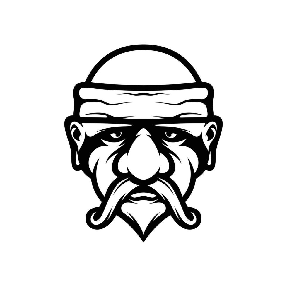 Old Man Headband Outline vector