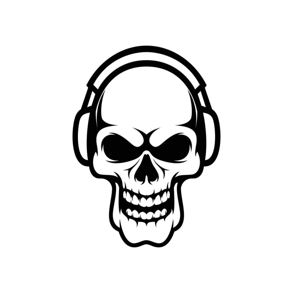 Skull Headband Outline vector