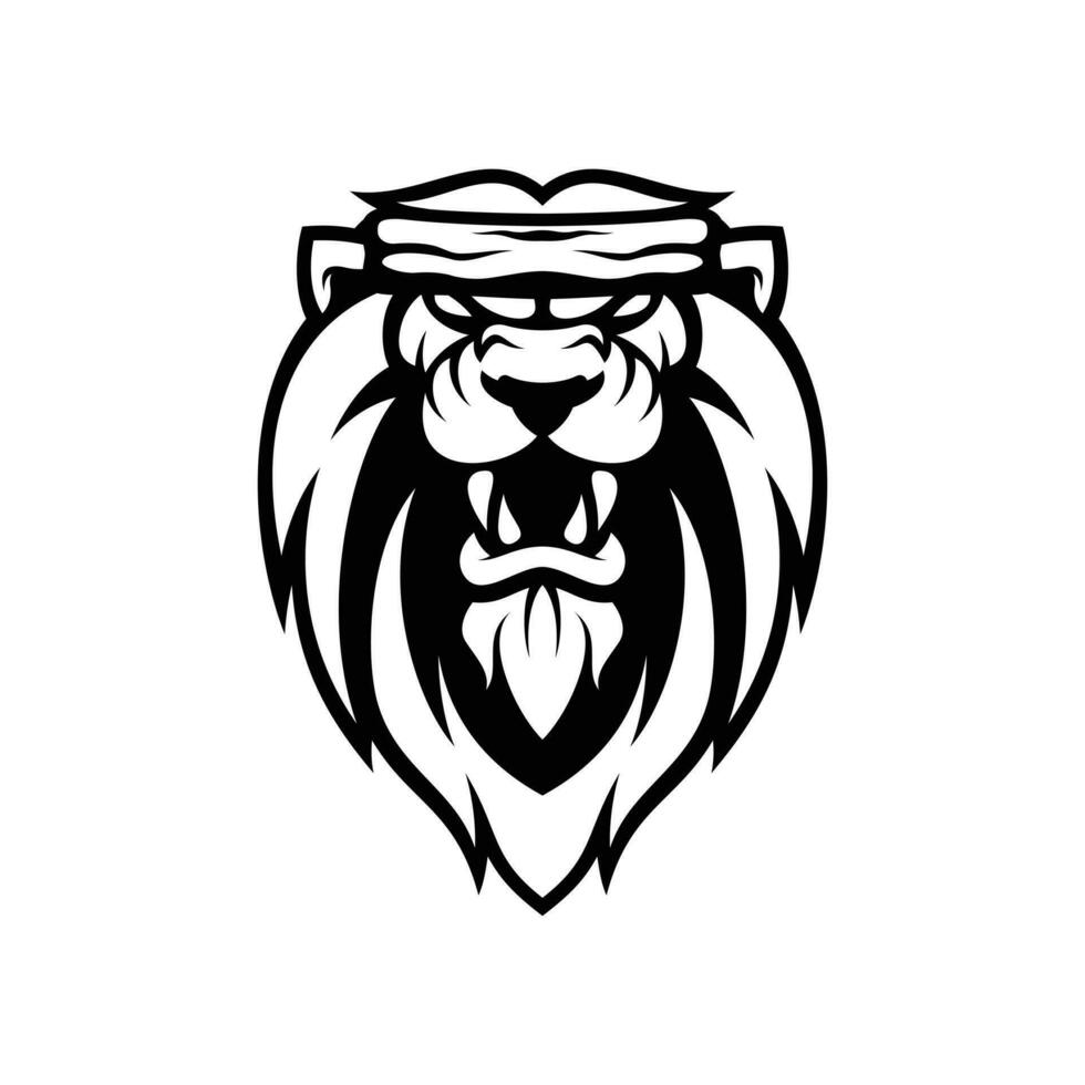 Lion Headband Outline vector