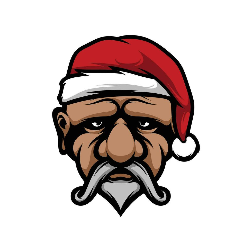 Old Man Christmas Design Vector