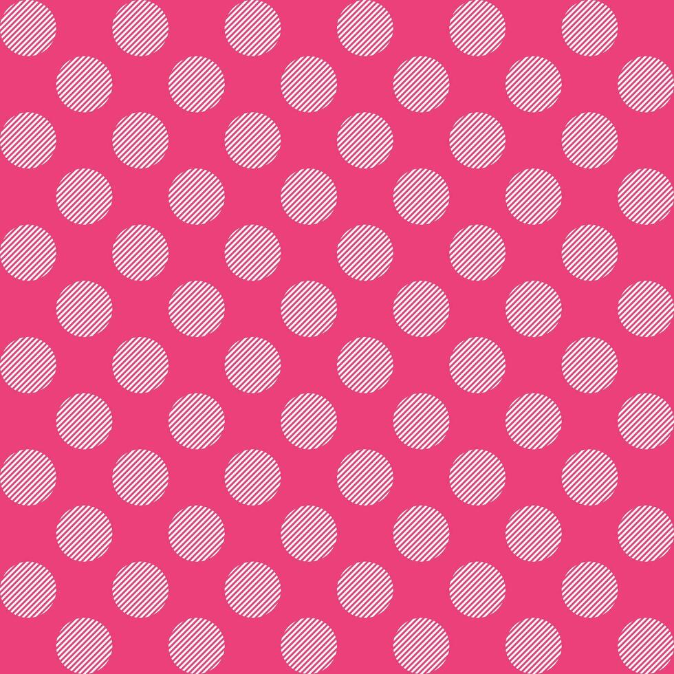 White dot pattern with oblique line on pink background. Polkadot. Dot background. Seamless pattern. for backdrop, decoration, Gift wrapping vector