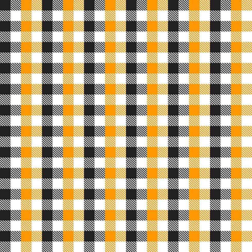 Orange and black plaid pattern with oblique line inside background. plaid pattern background. plaid background. Seamless pattern. for backdrop, decoration, gift wrapping, gingham tablecloth, blanket. vector