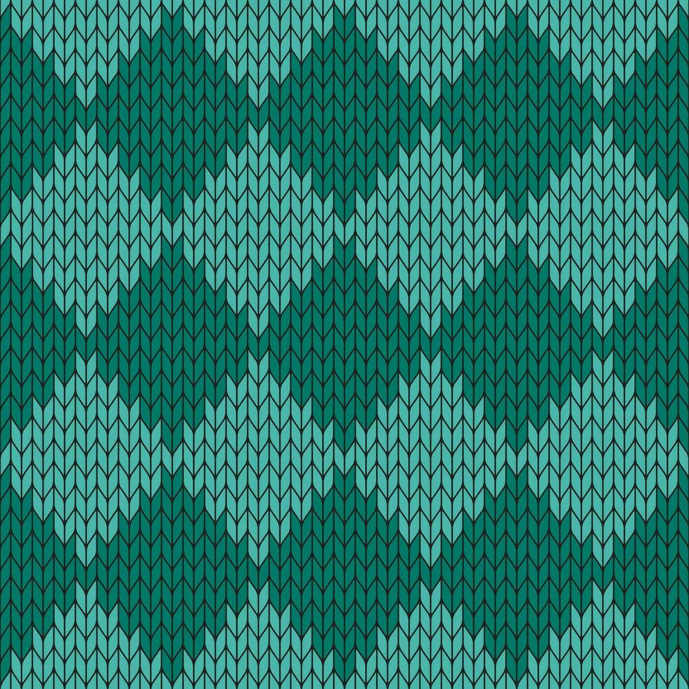 Green knitted pattern. knitted vector pattern. Seamless gradient pattern for clothing, wrapping paper, backdrop, background, gift card.