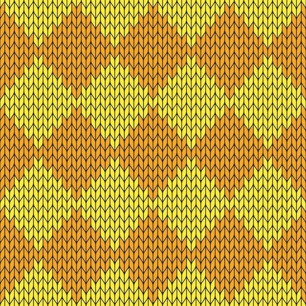 Yellow knitted pattern. knitted vector pattern. Seamless gradient pattern for clothing, wrapping paper, backdrop, background, gift card.
