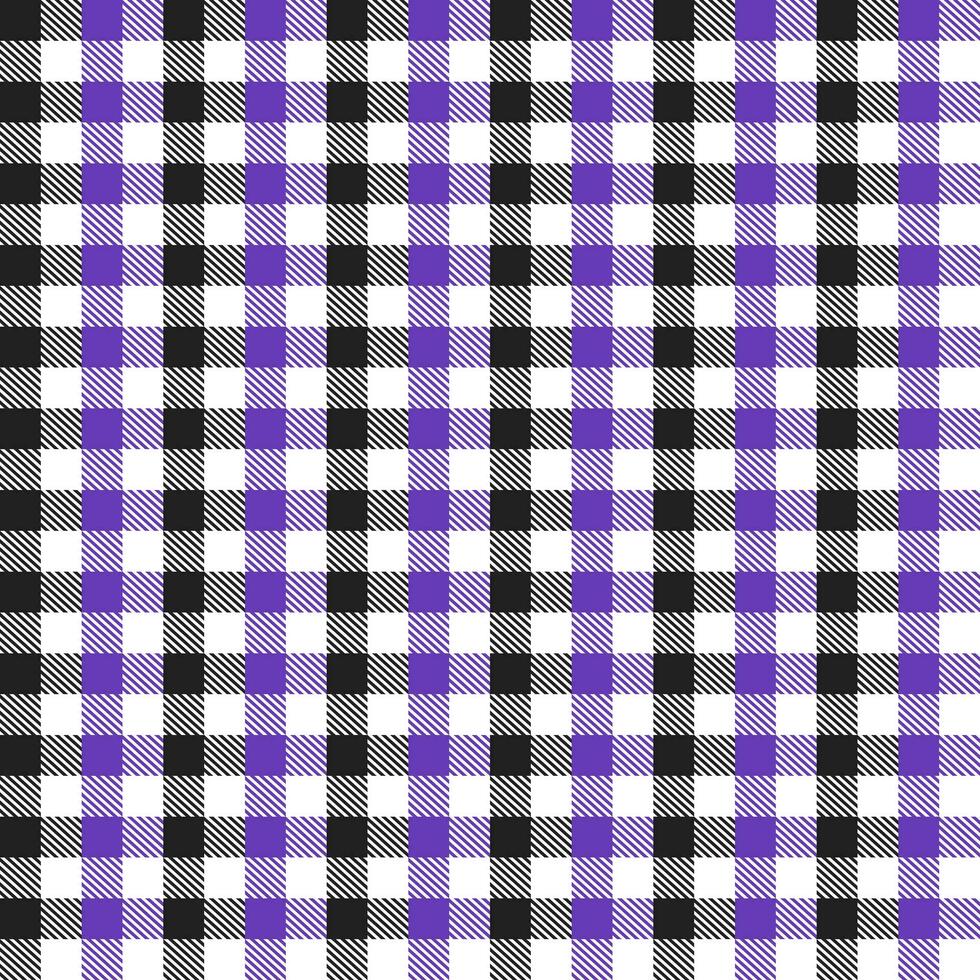 Purple and black plaid pattern with oblique line inside background. plaid pattern background. plaid background. Seamless pattern. for backdrop, decoration, gift wrapping, gingham tablecloth, blanket. vector