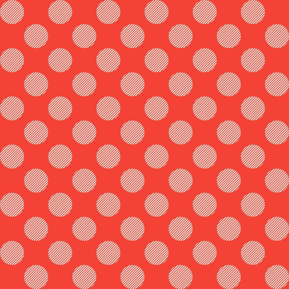White dot pattern with oblique line on red background. Polkadot. Dot background. Seamless pattern. for backdrop, decoration, Gift wrapping vector