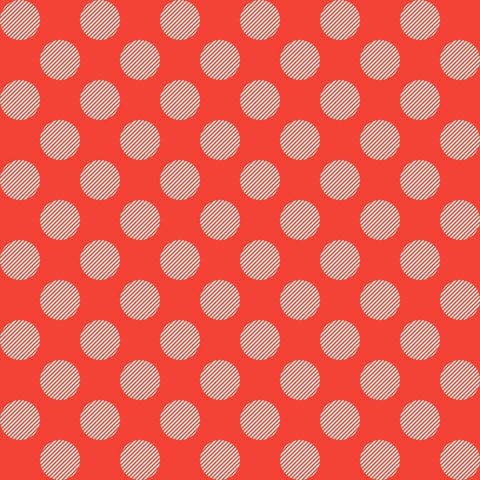 White dot pattern with oblique line on red background. Polkadot. Dot background. Seamless pattern. for backdrop, decoration, Gift wrapping vector