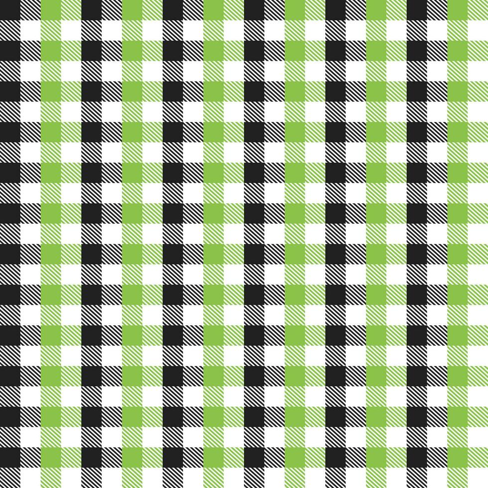 Light green and black plaid pattern with oblique line inside background. plaid pattern background. plaid background. Seamless pattern. for backdrop, decoration, gingham tablecloth, blanket. vector