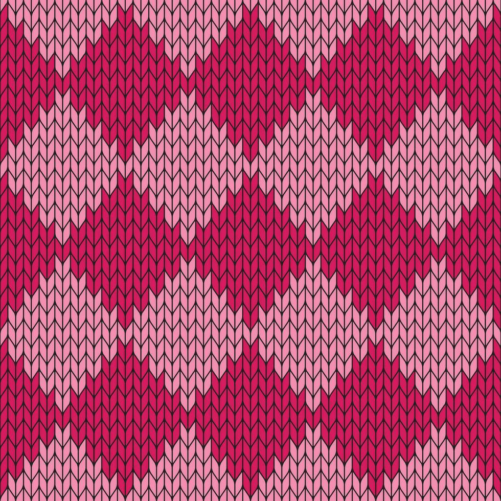 Pink knitted pattern. knitted vector pattern. Seamless gradient pattern for clothing, wrapping paper, backdrop, background, gift card.