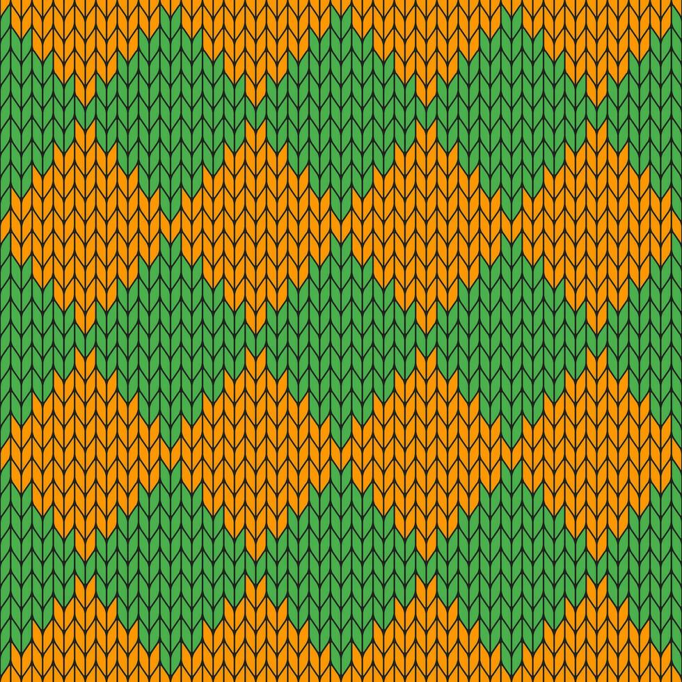St. Patrick's day knitted pattern. knitted vector pattern. Seamless gradient pattern for clothing, wrapping paper, backdrop, background, gift card.