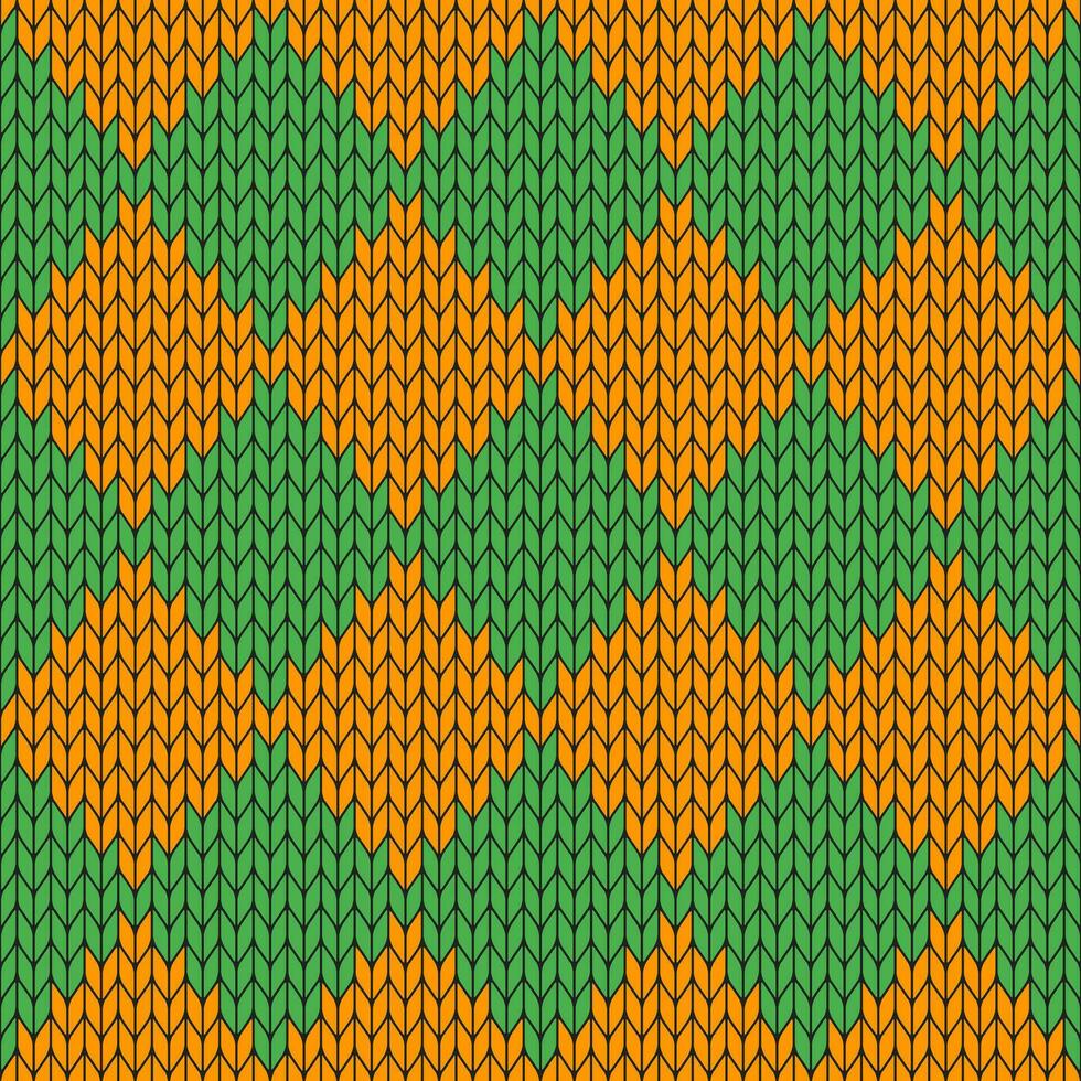 St. Patrick's day knitted pattern. knitted vector pattern. Seamless gradient pattern for clothing, wrapping paper, backdrop, background, gift card.