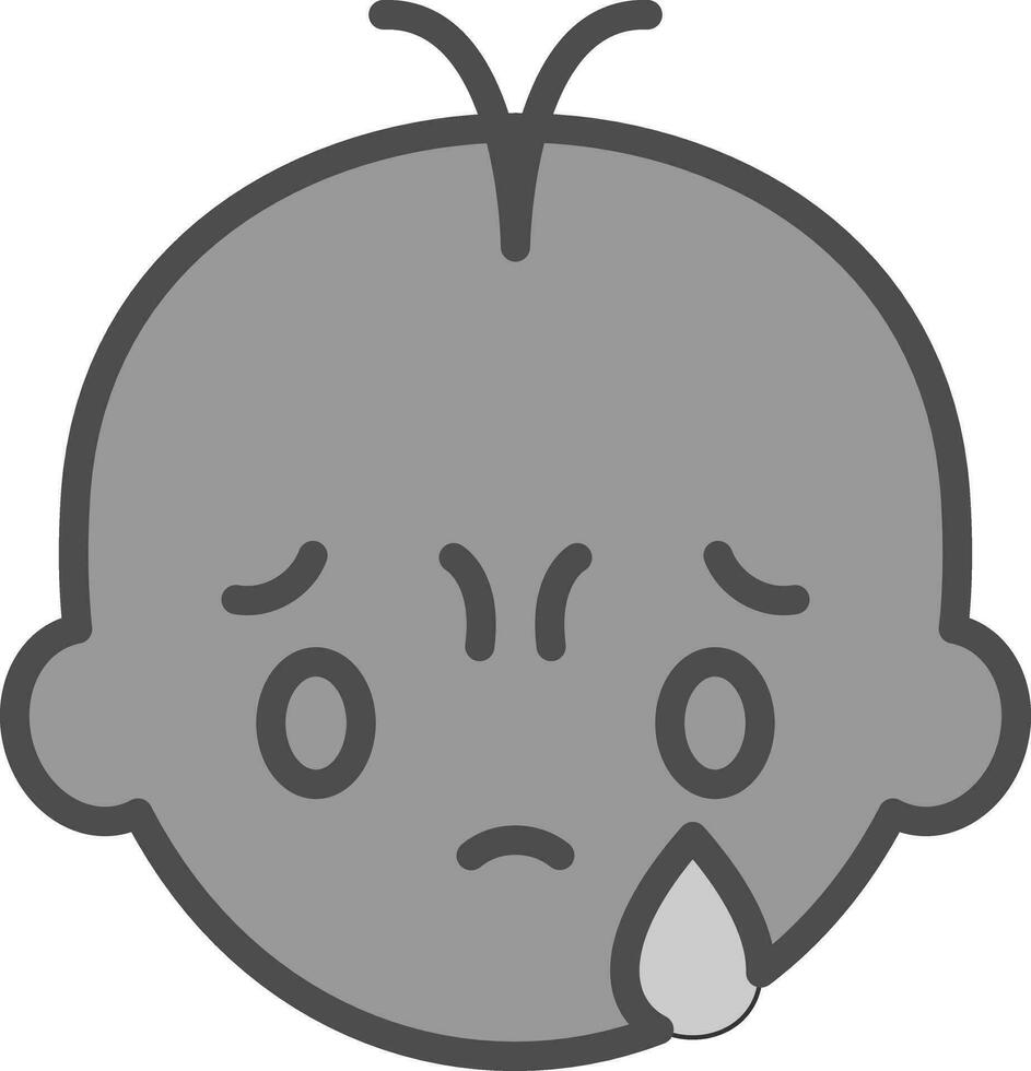 Crying Vector Icon Design