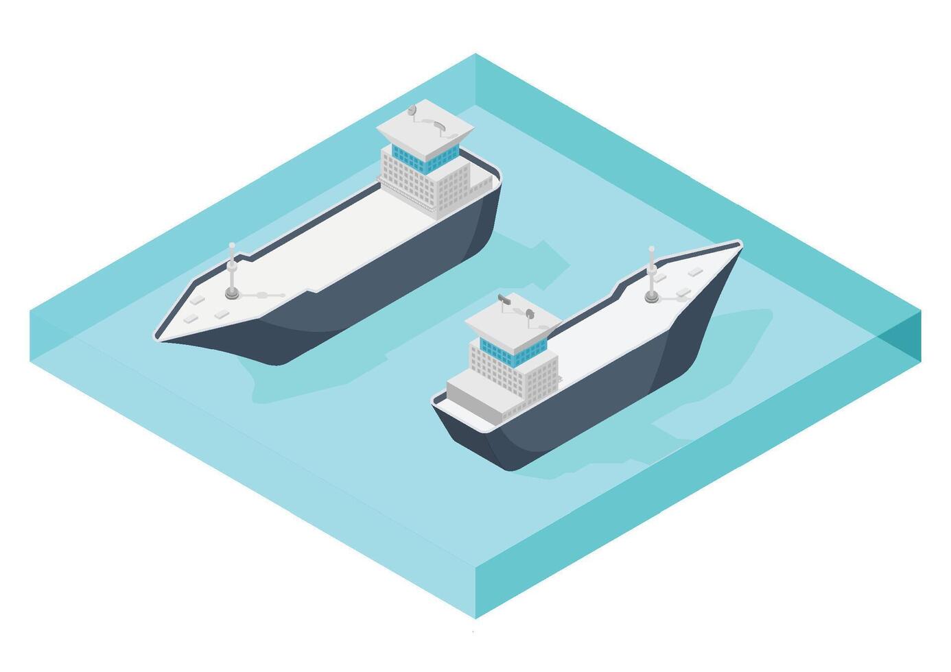 Boat isometric. illustrator vector