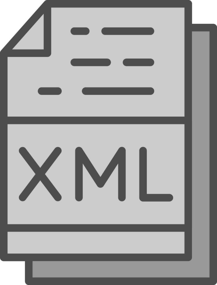 Xml File Format Vector Icon Design