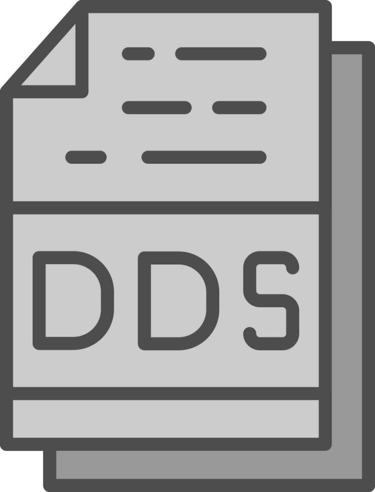 Dds File Format Vector Icon Design