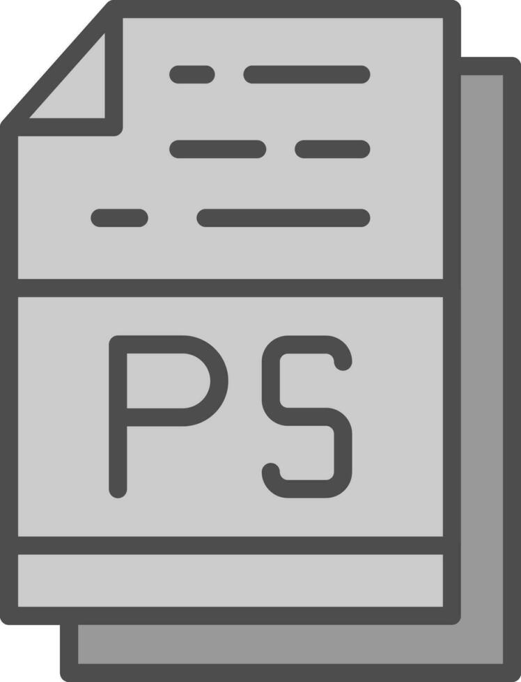 PS File Format Vector Icon Design