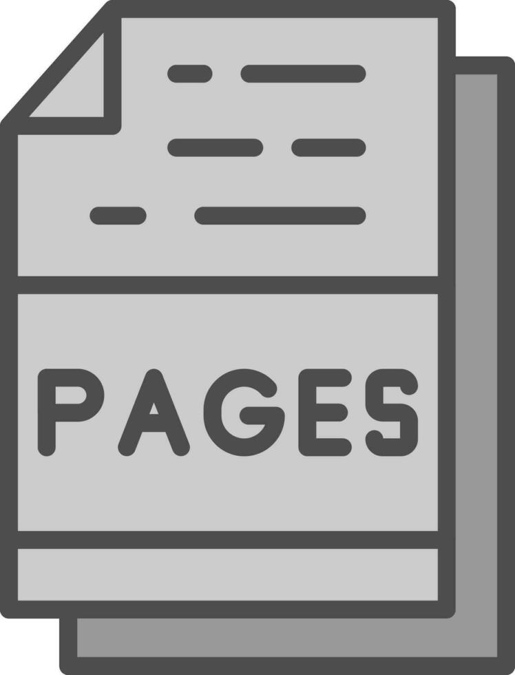 Pages File Format Vector Icon Design