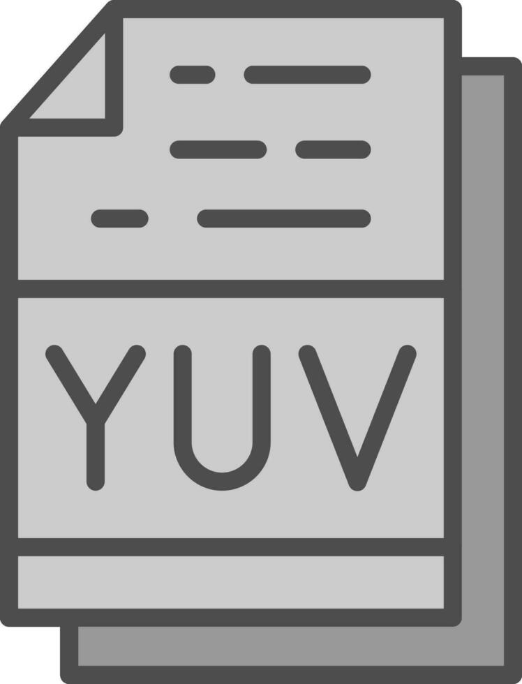 YUV File Format Vector Icon Design