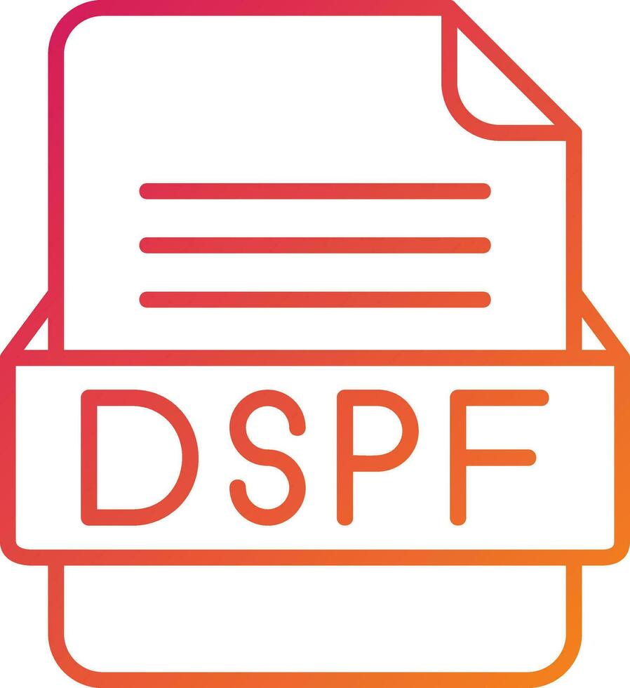 DSPF File Format Icon vector