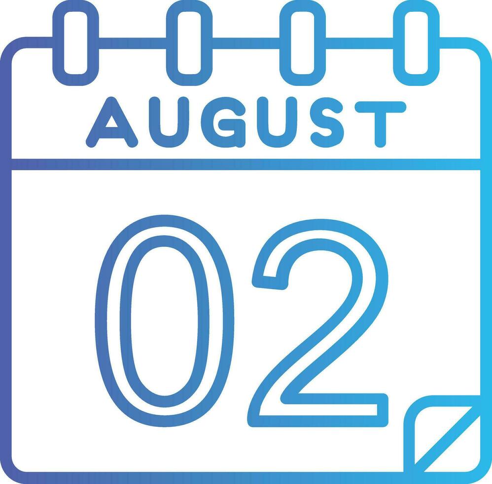 2 August Vector Icon